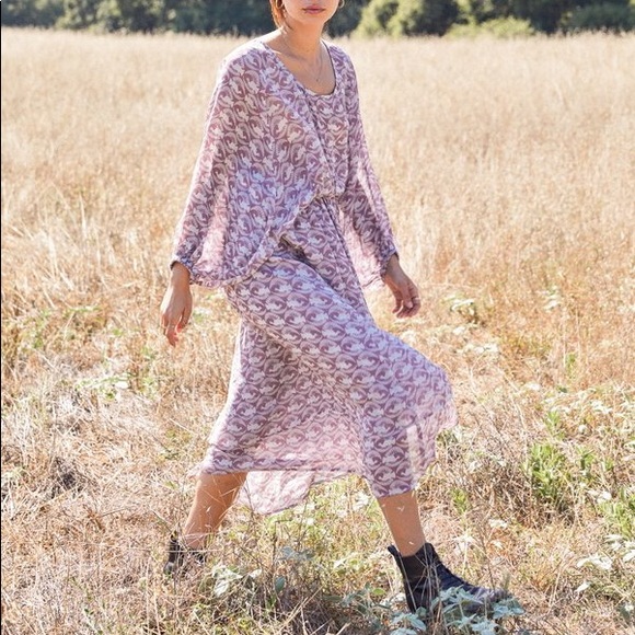 Rachel Pally Chiffon Dress in Dove Print - Picture 3 of 5